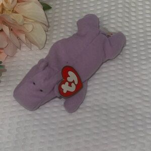 Vintage McDonalds Ty Beanie Babies Purple Hippo W Tag